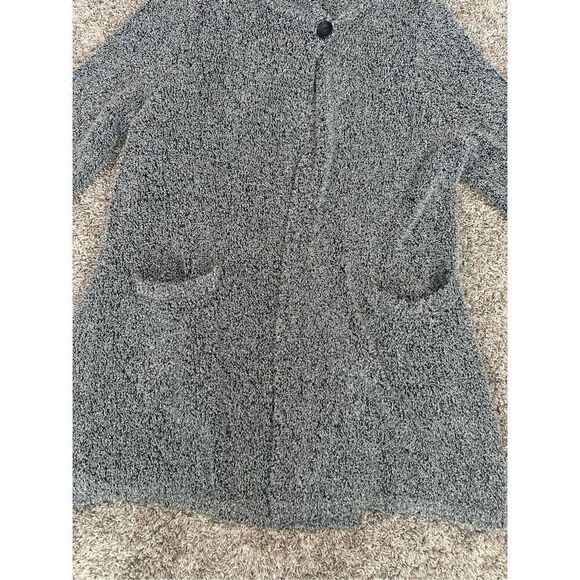J. Jill Purejill Long Shawl Collar Gray Marled Knit Duster Cardigan Sweater XLP - Picture 9 of 13